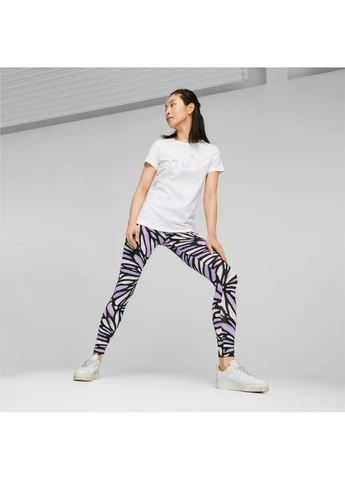 Комбинированные демисезонные леггинсы ess+ nova shine multi 674450-01 Puma