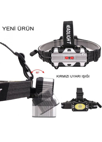 Потужний акумуляторний налобний ліхтар WT-248 з 4 режимами роботи, 2 акумуляторні батареї в комплекті Watton (338854995)