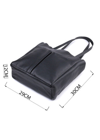 Зручна сумка-шоппер із натуральної шкіри 22845 Чорна Shvigel (313102118)