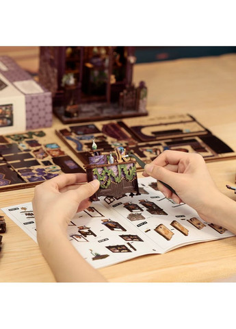 Book Nook Книжковий румбокс «Астрологічна книгарня» з підсвіткою Cutebee (372519056)