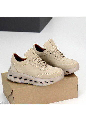 Замшевые кроссовки Helen бежевые (360389542)