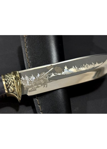 Нож поводолюбительный подарочный Как роса в поле 22k67 в кожуном чехле NB Art (346152132)