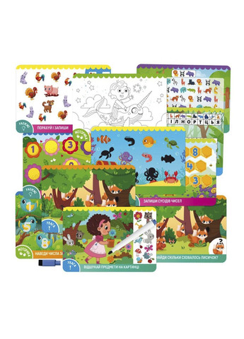 Игра развивающая карточки пиши-стирай "Панда" цвет разноцветный ЦБ-00288081 Vladi toys (369305244)