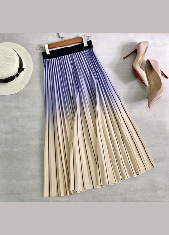 Разноцветная с абстрактным узором юбка-миди женская плиссированная 1шт (1095-85) MAVKA