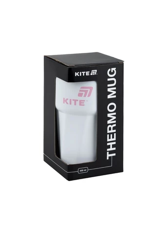 Термокружка 450 мл бело-розовая (K25-1220-3) Kite (391046407)