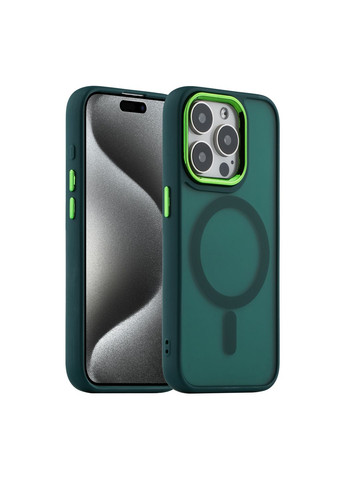 Чехол TPU+PC Space Magnetic Color with Magsafe для iPhone 15 Pro Цвет Black No Brand Apple iPhone 15 Pro 2023 (336150779)