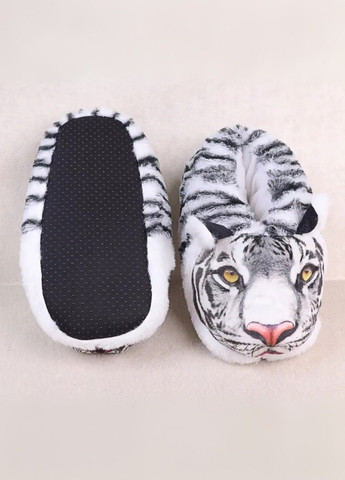 Тапочки кигуруми для подростков и взрослых белый тигр белый плюшевые Lalapka (362490067)