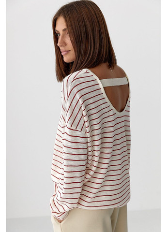 Легкий вязаный джемпер в полоску No Brand (361045279)