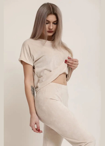 Молочна всесезон велюровий комплект 3ка молочний No Brand