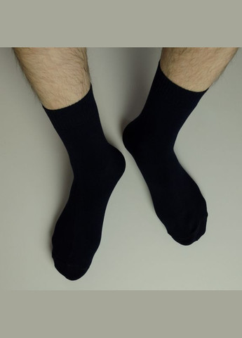 Тёмно-синие теплые носки мужские махровые зимние термо высокие 41-46 темно-синий GM Textile (308270879)