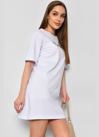 Жіноча туніка з тканини лакоста білого кольору. Let's Shop (290981437)