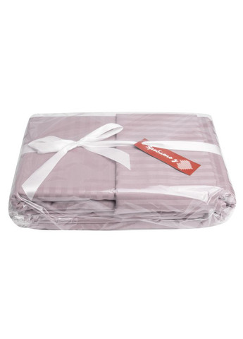 Постільний комплект євро сатин у смужку бавовна натуральна тканина набір постільної пудри IDEIA (334726478)