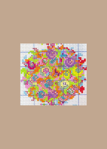 Набор для вышивания по нанесённой на канву схеме "Colorful rich tree". AIDA 14CT printed, 17*31 см Joy Sunday (313613009)