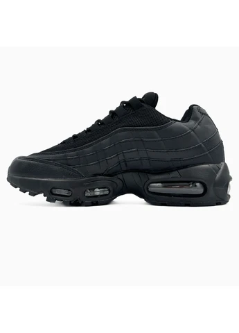 Черные демисезонные кроссовки мужские nike air max 95 black найк аир макс 95 черные No Brand