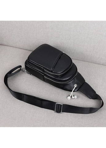 Сумка-слинг мужская черная через плечо из натуральной кожи A25F-515-1A Tiding Bag (336551834)