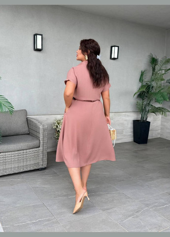 Розово-коричневое невероятно легкое и нежное платье Україна однотонное