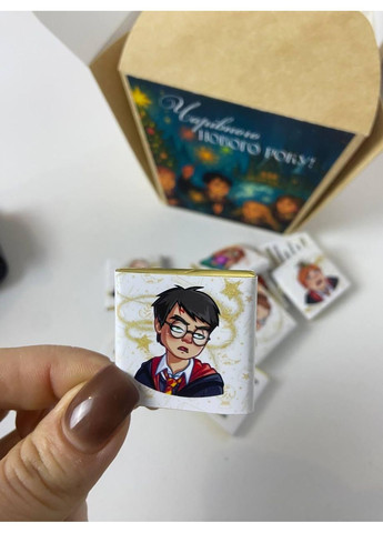 Шоколадний набір Чарівного Нового Року з Гаррі Потером Крафт Чорний Shokolife (372445149)