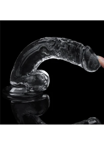 Реалістичний прозорий фалоімітатор із присоскою та мошонкою Flawless Clear Dildo Lovetoy (388557655)