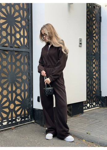 Комбинезон N.Family однотонный коричневый кэжуал