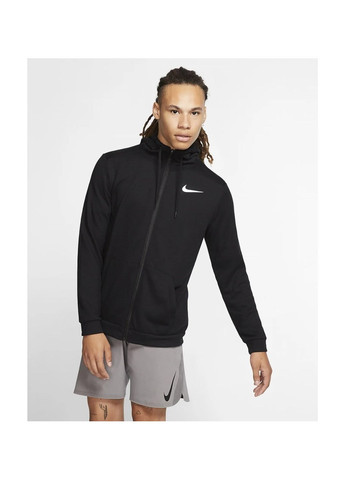 Чорна зимня бомбер чоловічий m dry hoodie fz fleece (cj4317-010) Nike