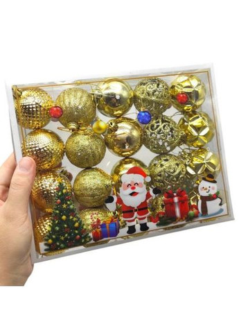 Новорічні прикраси кульки 20 штук D 4,5 см у слюді бренд MIC новорічний декор для святкового оформлення ялинки ProDobro (367099664)