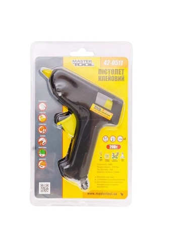 Пістолет клейовий Mastertool 7.2 мм x 20 Вт (42-0511) Master Tool (335048271)