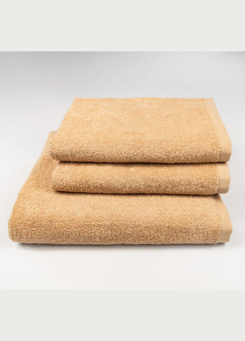 GM Textile набор махровых полотенец 3шт 50х90см, 50х90см, 70х140см 400г/м2 (горчичный) комбинированный производство -