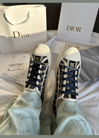 Синие кеды Vakko Dior Sneakers Low Deep Blue Premium