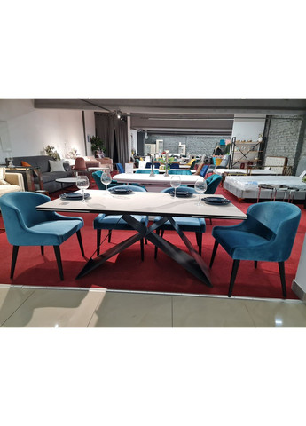 Стіл обідній Westin III Ceramic 160(240)x90 Білий / Чорний Мат WESTINIIIBC160 Signal (372178697)