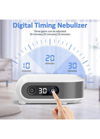 Небулайзер LYGJMYOK CNB 69011 з функцією таймера, безшумний, портативний, сірий (пошкоджена коробка) No Brand (356505589)