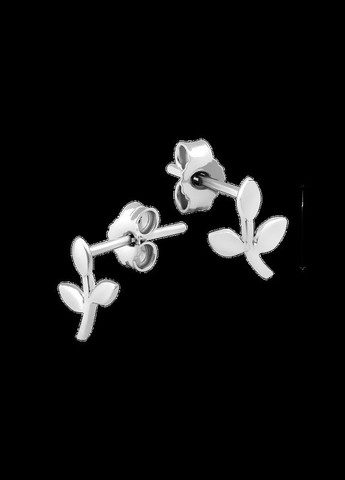 Срібні сережки пусети Гілочка Надії без каменів Каштан (342335401)