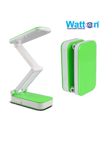 Настольная светодиодная аккумуляторная лампа на гибкой ножке WT-006 Зеленый и лампа на батарейках в подарок! Watton (317590647)