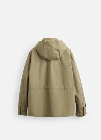 Серо-бежевая демисезонная куртка Zara