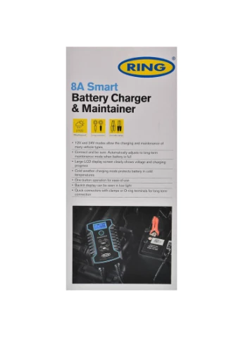 Інтелектуальний зарядний пристрій для акумуляторів RESC808 12/24V 8A Ring (394194169)