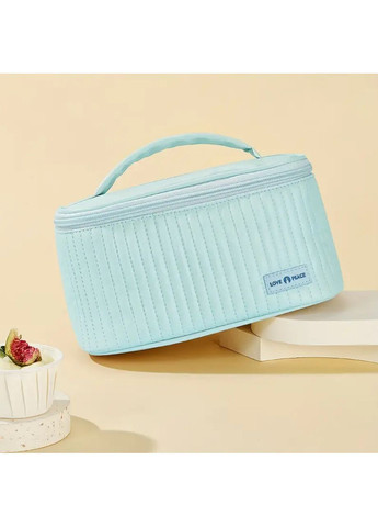 Компактная косметичка из искусственной кожи, дорожный органайзер для косметики Голубая No Brand (324559338)