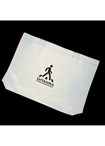 Світловідбиваюча сумка-шопер Лого Пішохід — сірий шопер, стильний та безпечний Svitashka (369490178)