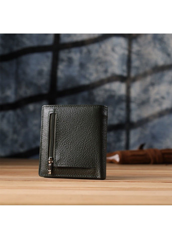 Жіночий гаманець на магніті з натуральної шкіри 23093 Зелений st leather (330642783)