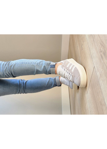 Кроссовки женские Adidas Gazelle Bold Platform Grey White | Адидас Газель серые No Brand серые демисезоны (363026435)