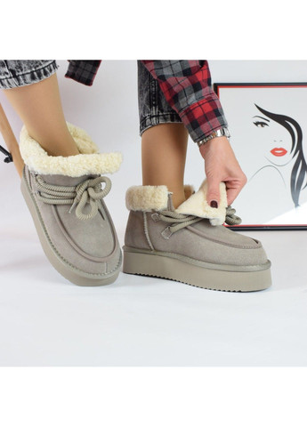 263 УГІ Бежеві Замшеві на шнурках KDSL (315372918)