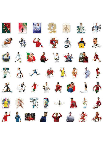 Набор наклейок, наклеек, стикеров футболиста Криштиану Роналду, Ronaldo, 50шт No Brand (361205181)