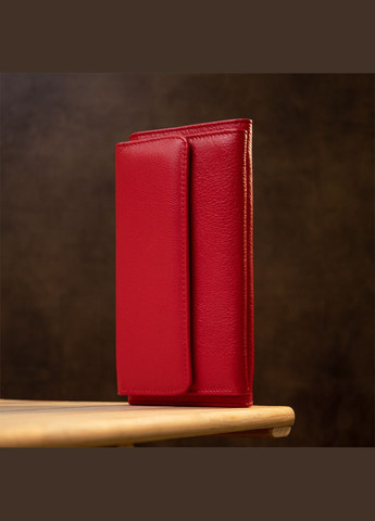 Класичний жіночий гаманець 19376 Червоний st leather (298570761)