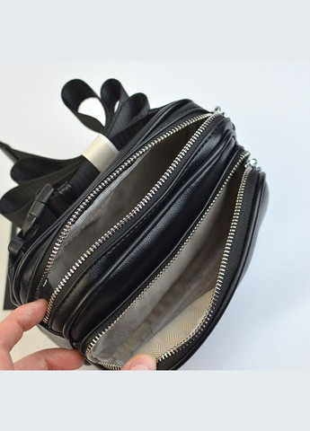Чорна жіноча маленька нагрудна поясна сумочка бананка через плече Alex&Mia (338182400)