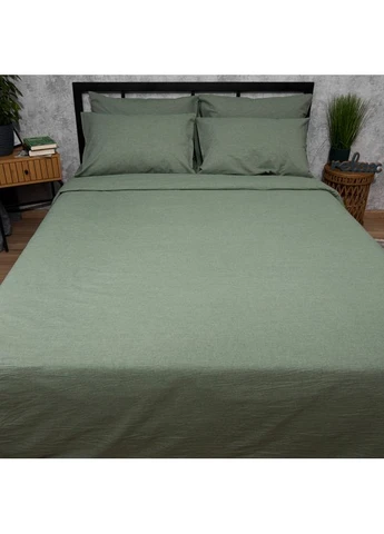 Комплект постельного белья Вареный Хлопок King Size 220x240 наволочки 2х50х70 (MS-820015716) Moon&Star Green Haven (400237839)