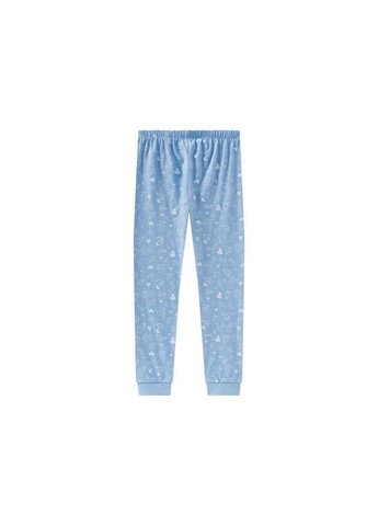 Блакитна всесезон піжама для дівчинки лонгслив + брюки Lupilu