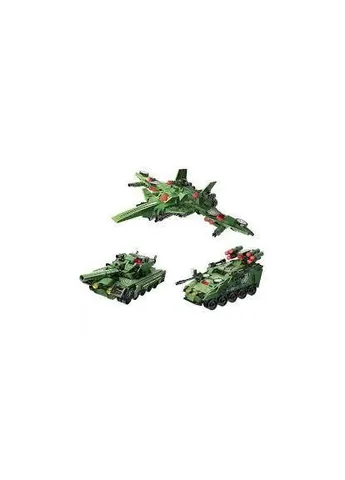 Конструктор Qman 42112 "Военная техника: Танк, БТР, Истребитель 3 в 1" 329 деталей, пластиковый, 5,5 см, 42112 Iblock (380374277)