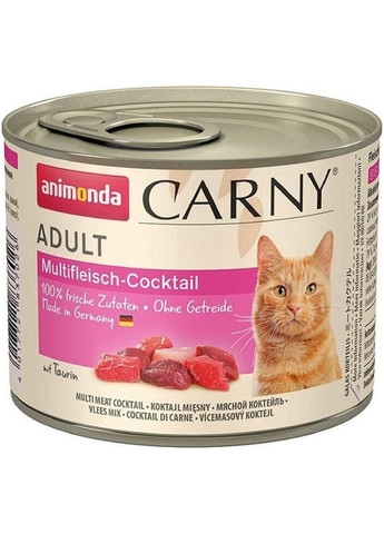 Вологий кормCarny для кішок мультим'ясний коктейль 200 г (4017721837026) Animonda (266274543)