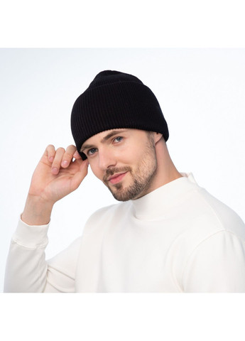 Шапка бини мужская вискоза черная SALLY 947-956 LuckyLOOK 947-956M (322789978)