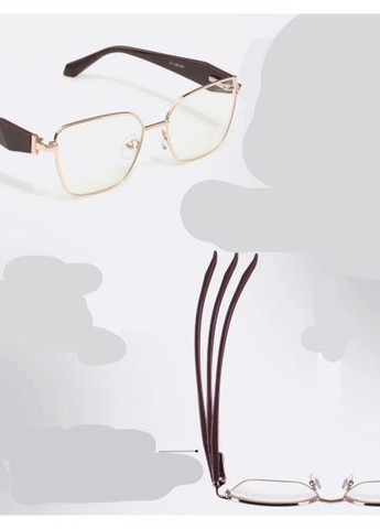 Фотохромні окуляри для зору +3.50 для читання та роботи за компютером БлюБлокер Антиблік Fabia Monti (365301077)