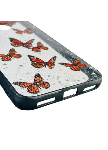 Чехол для Honor 8a с блёстками с бабочками на хуавей хонор 8а черный Huawei (366389075)