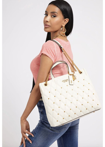Сумка-шоппер TRIANA Girlfriend Satchel 5324 Белый Guess (349498578)